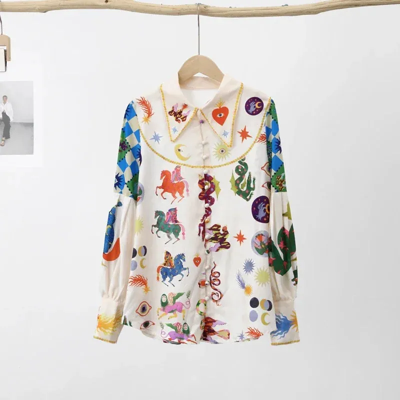 Milagros® | Printed Colorful Blouse