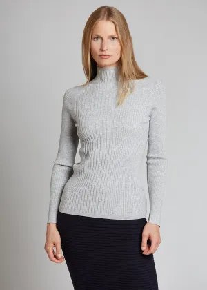 Mock Neck Rib Top, Sable