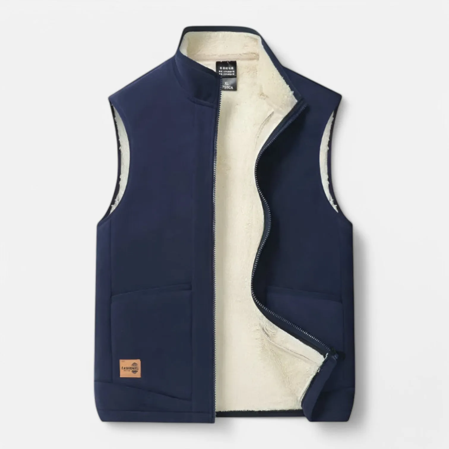 Monacogents | Lambswool Padded Vest with Stand Collar