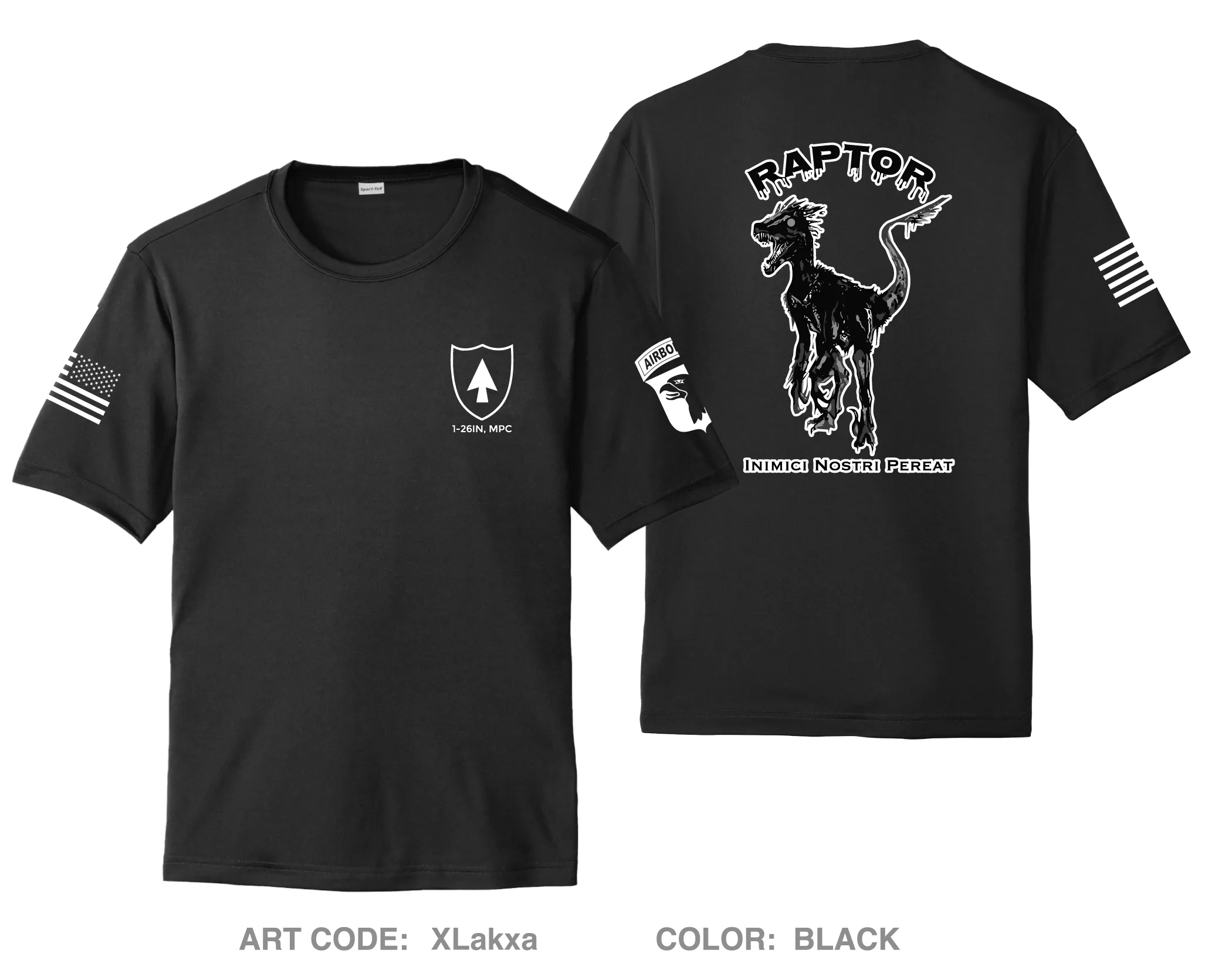 MPC, 1-26IN, 2BMT 101st ABN DIV Hi-Tech Performance Unisex SS Tee - XLakxa