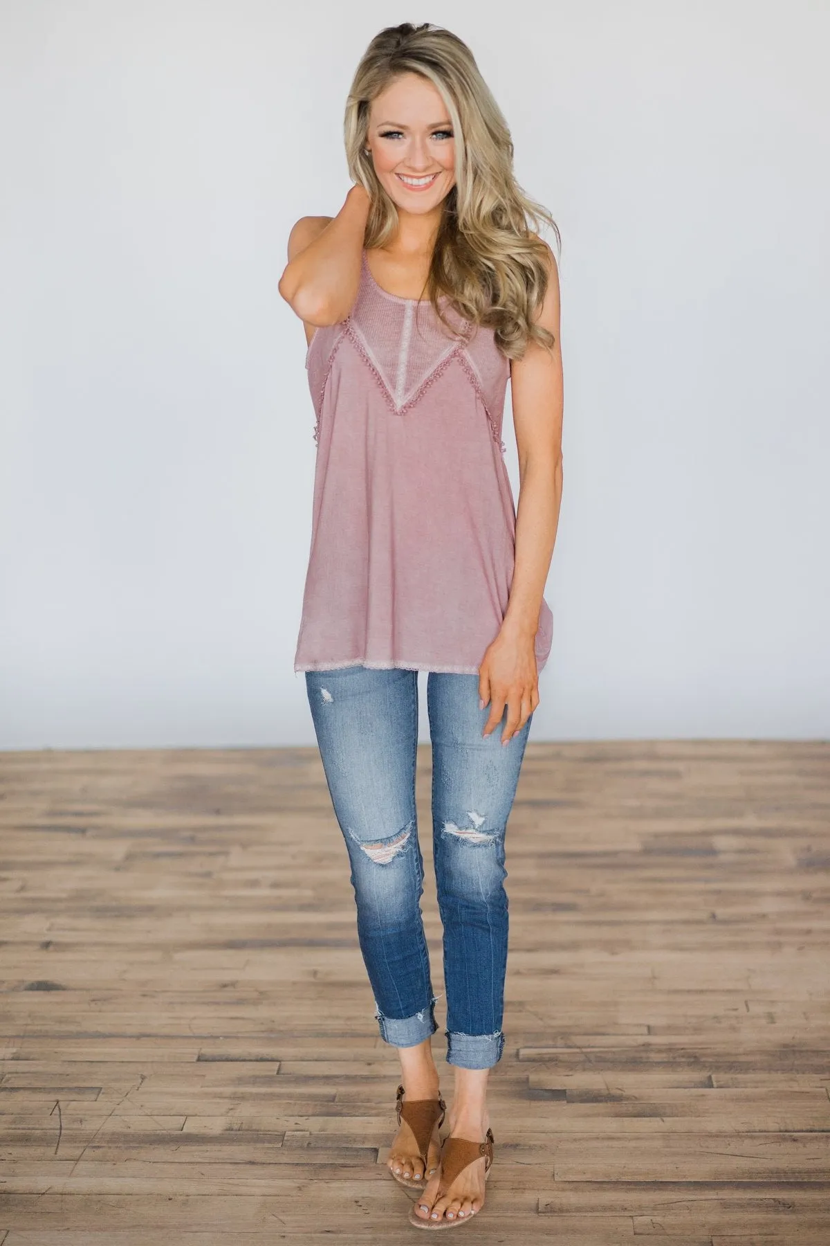 My Dream Came True Mauve Tank Top