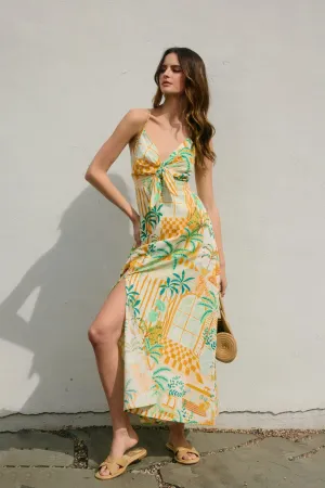 Nadinne Knot Front Maxi Dress