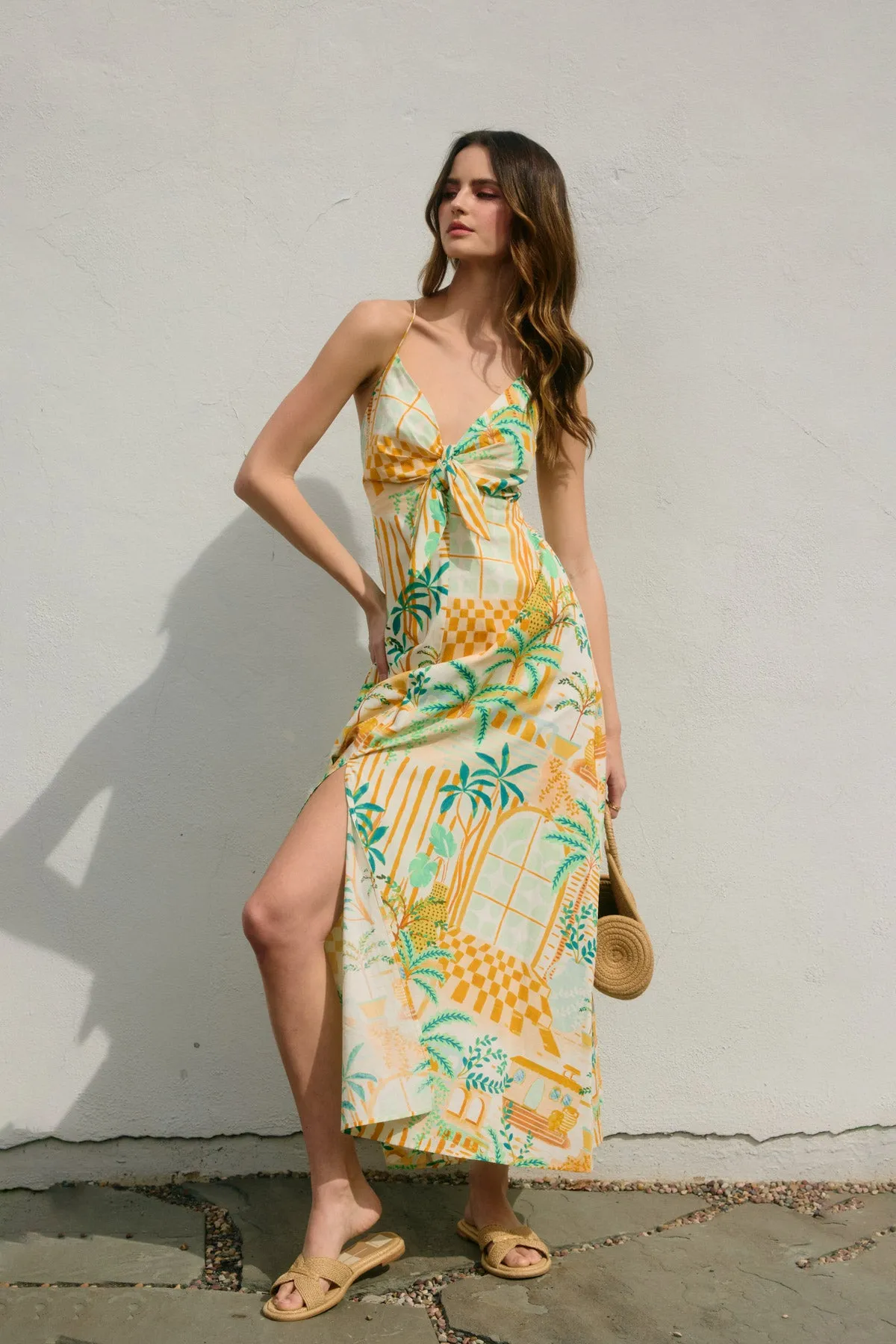 Nadinne Knot Front Maxi Dress