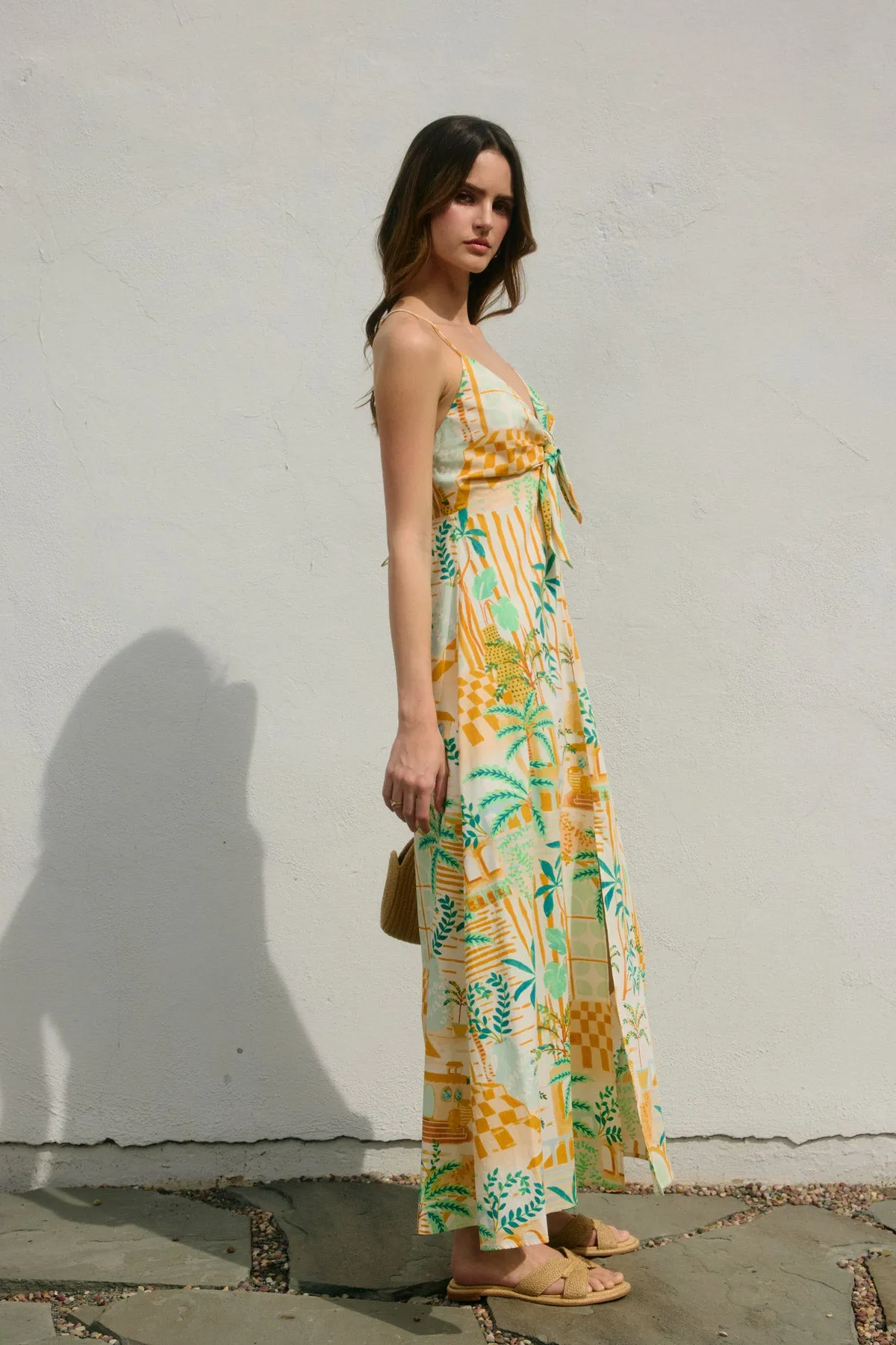 Nadinne Knot Front Maxi Dress