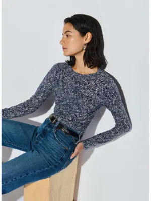 Nation Mandy Shirred Top in Confetti Print