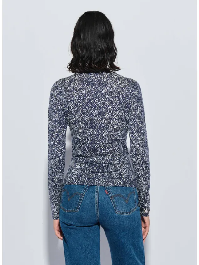 Nation Mandy Shirred Top in Confetti Print