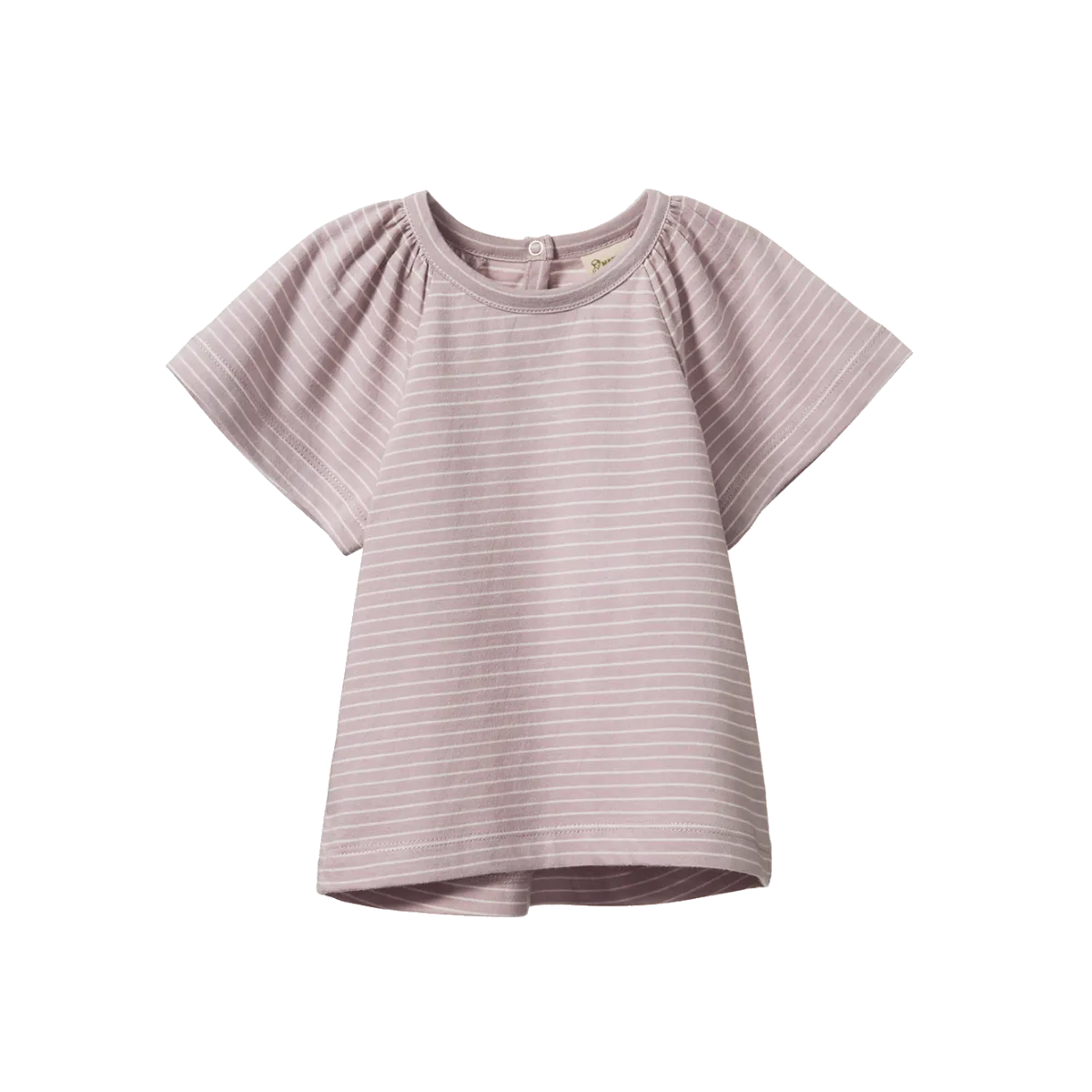 NATURE BABY FAYE TEE LILAC/NATURAL PINSTRIPE