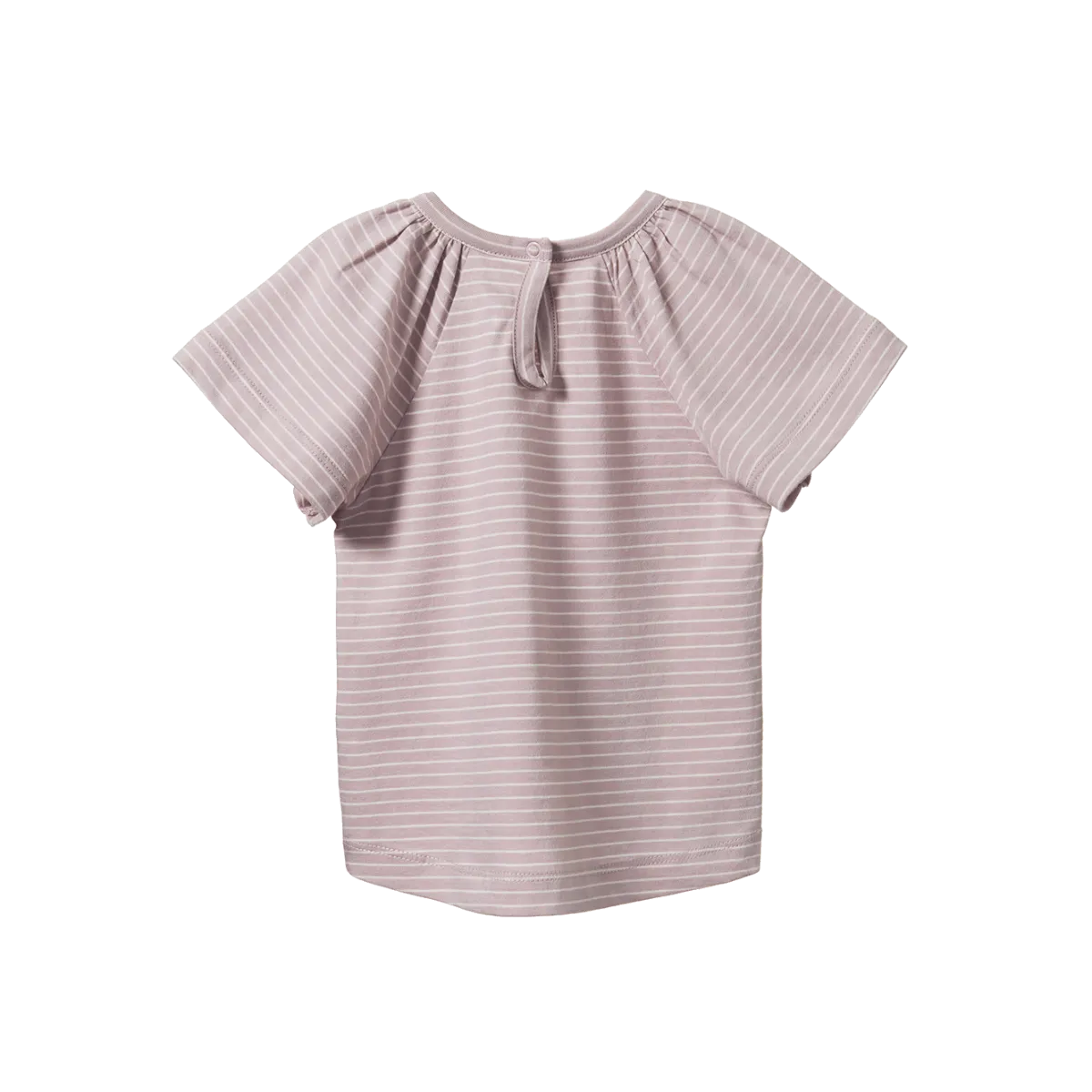 NATURE BABY FAYE TEE LILAC/NATURAL PINSTRIPE