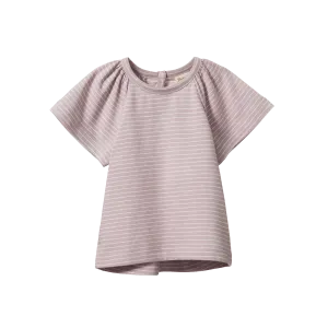 NATURE BABY FAYE TEE LILAC/NATURAL PINSTRIPE