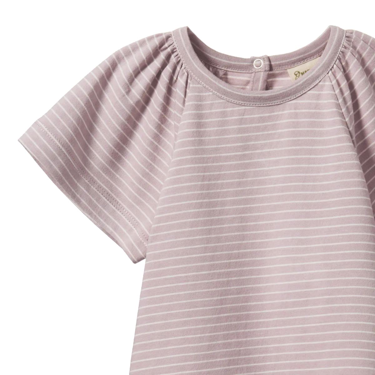 NATURE BABY FAYE TEE LILAC/NATURAL PINSTRIPE