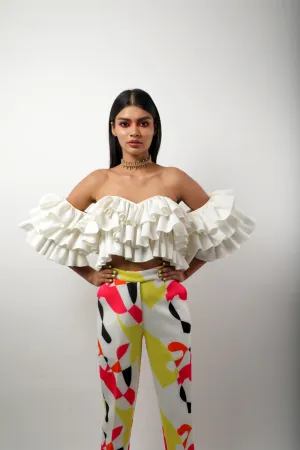 Neon Collection Heavy Ruffle Top & Pant