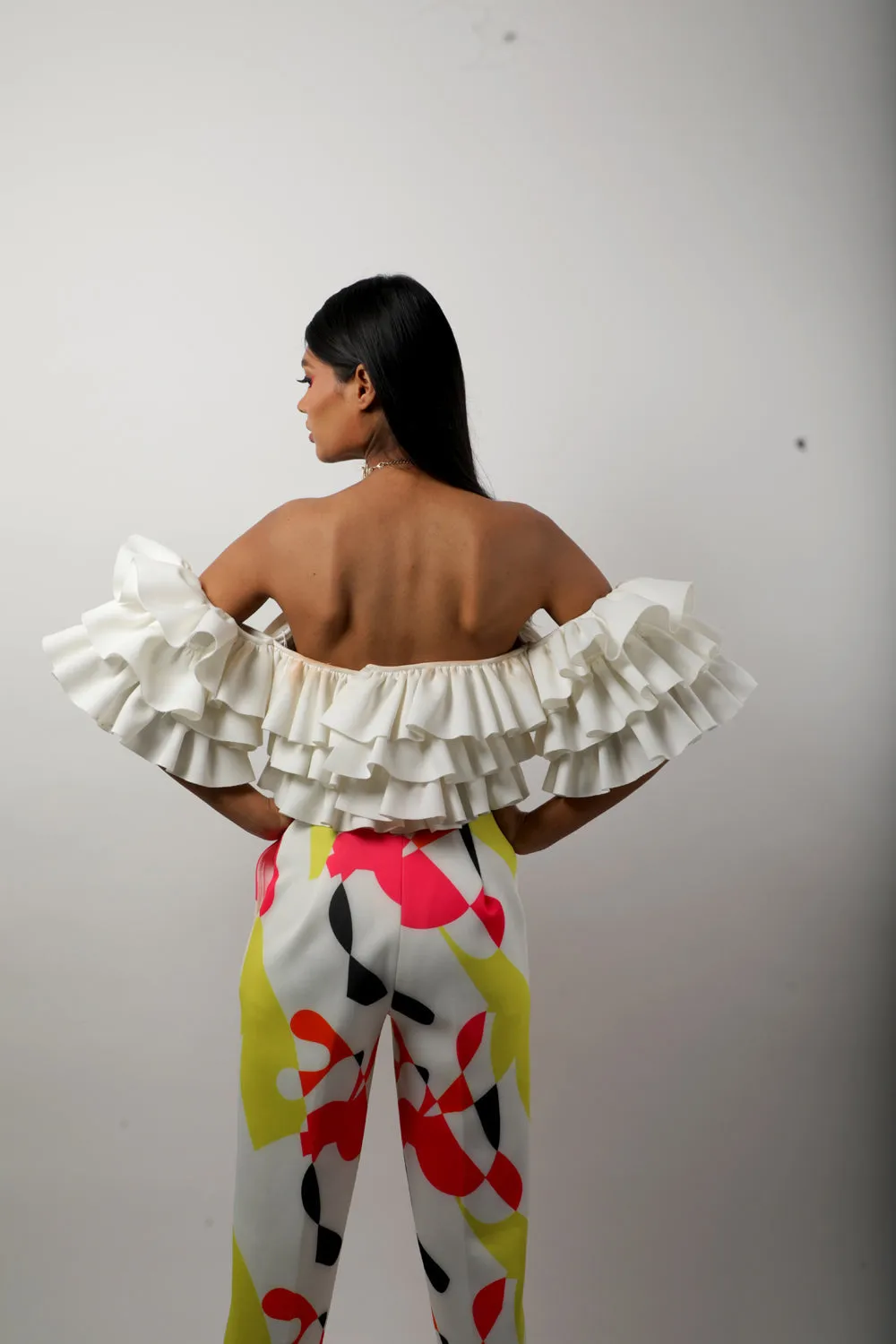 Neon Collection Heavy Ruffle Top & Pant