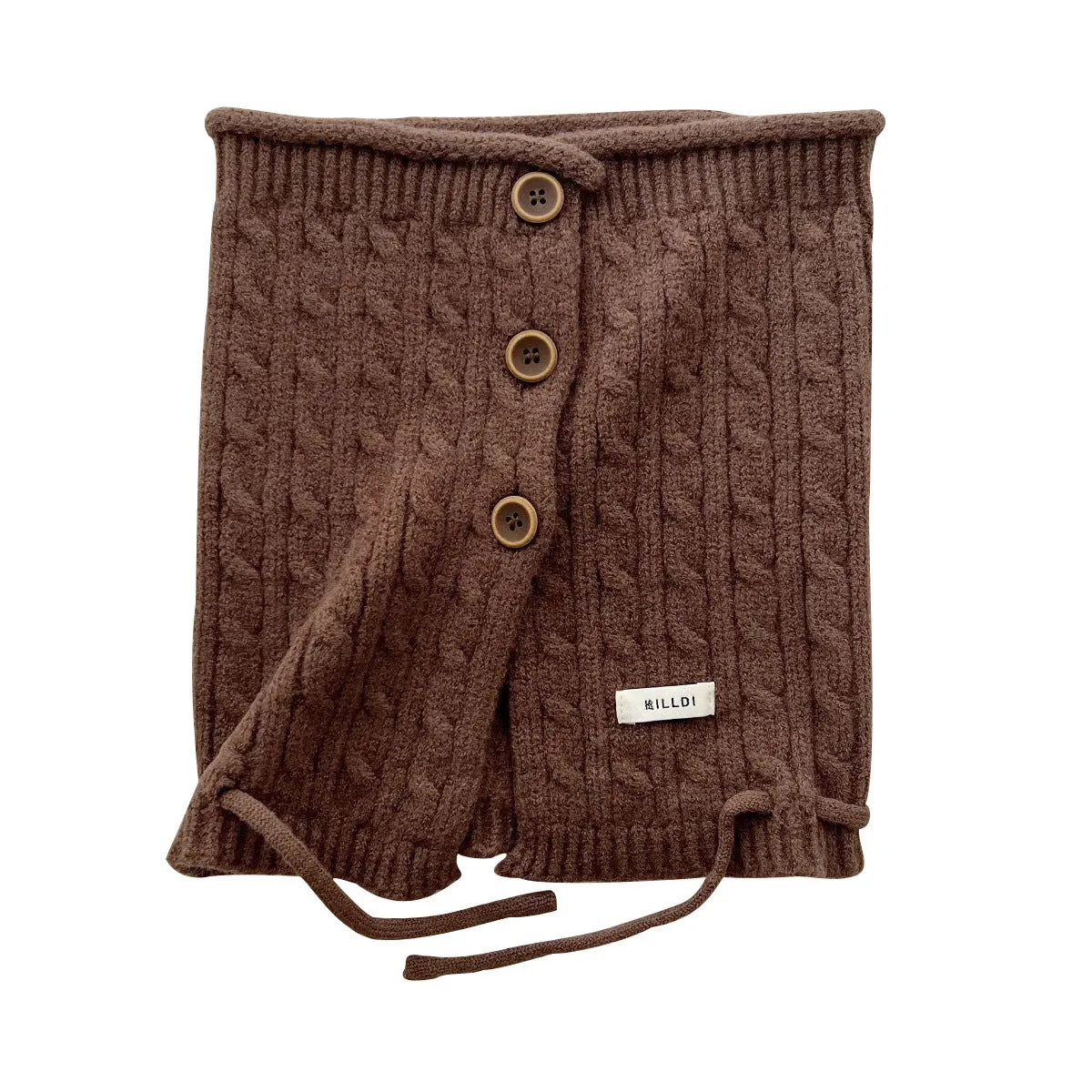 New winter style, buttoned scarf and hat in one, retro twisted pattern, neck warmer, Korean version, cold-proof and warm, neck protection shawl.C-240918-1