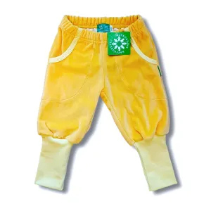 NEW Yellow Velour Pants With Long Rib - 2 Left Size 8-10 years