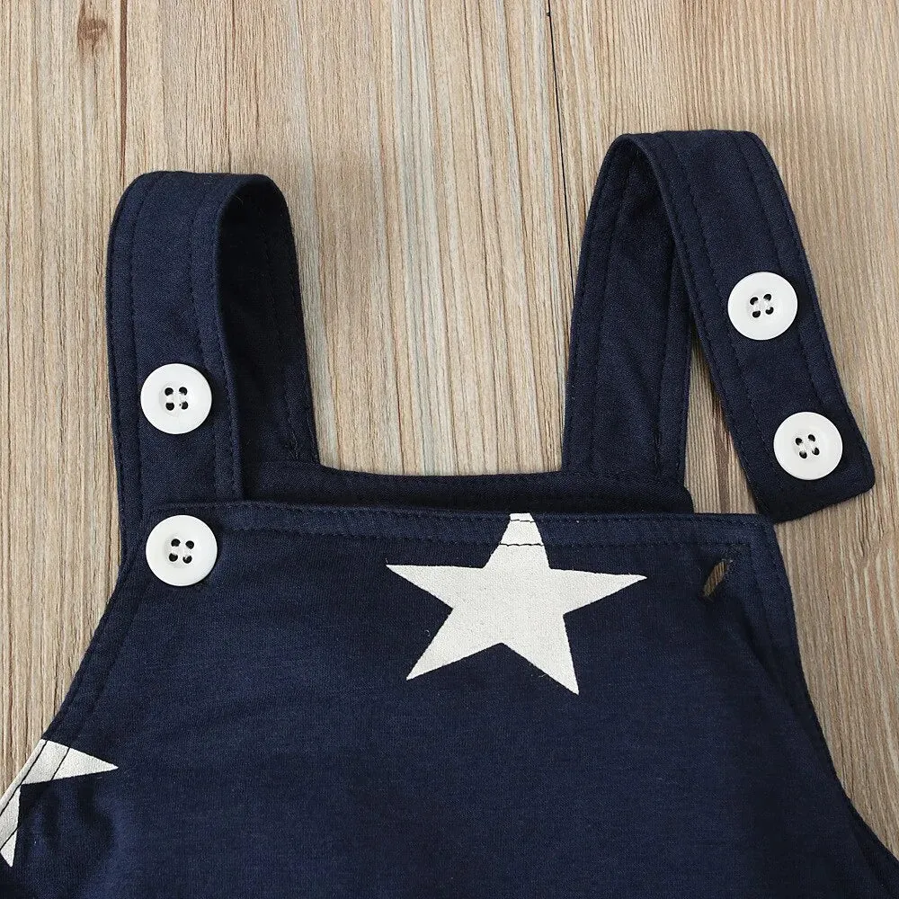 Newborn Baby Boy Clothes Long Sleeve Tops   Suspender Pants   Hat