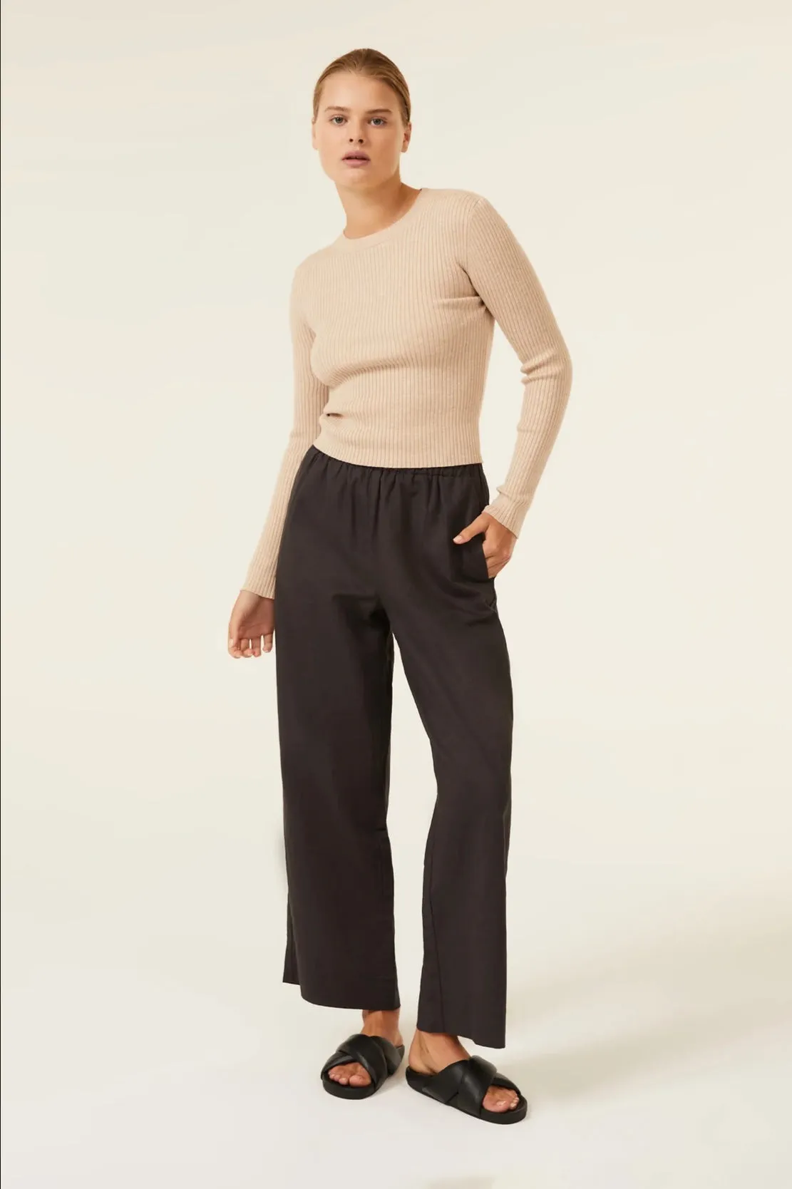 Nude Lucy II CLASSIC L/S Knit - oat