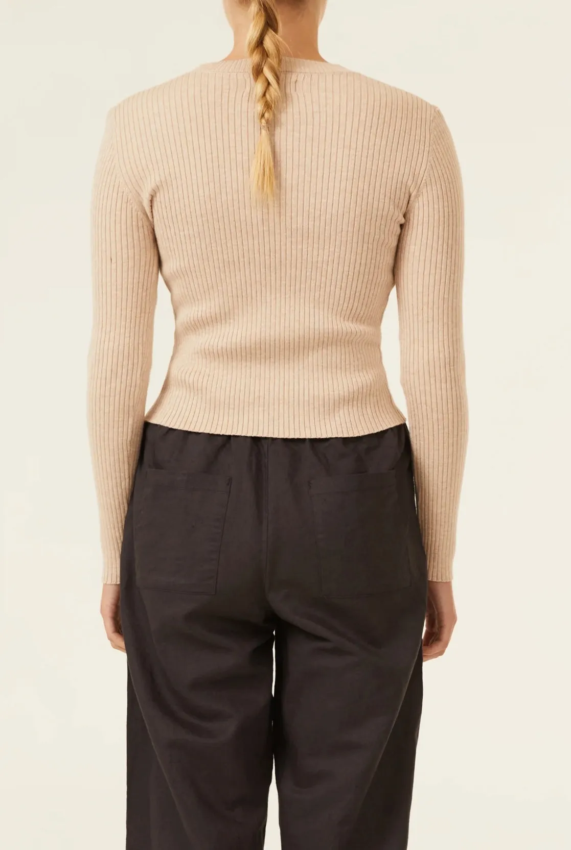 Nude Lucy II CLASSIC L/S Knit - oat