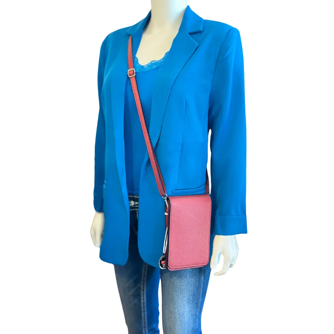 Ocean Blue open front classic blazer