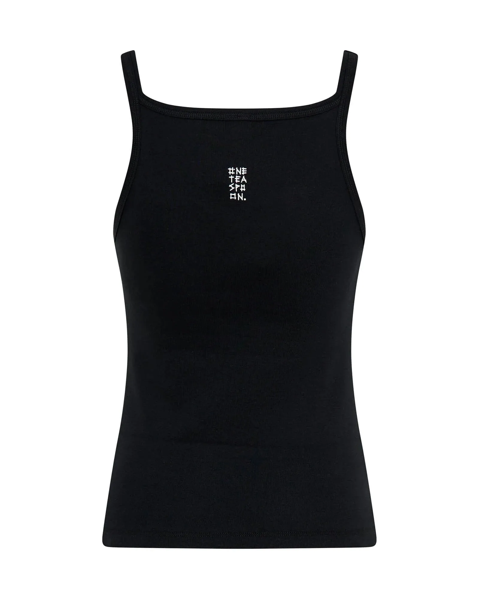One Teaspoon - Fine Ribbed Singlet - Black