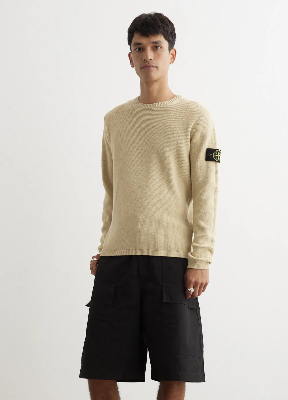 Organic Cotton Rib Zip Badge Knit