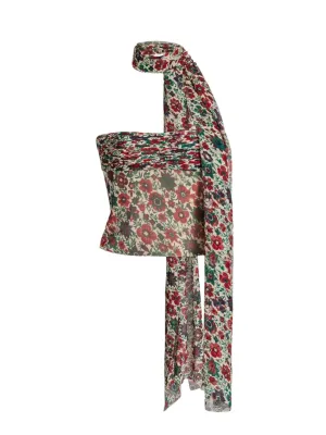 Orseund Iris Chiffon Bustier in Vintage Floral