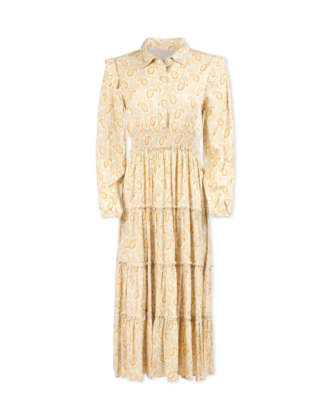 Paisley Printed Tiered Maxi Dress