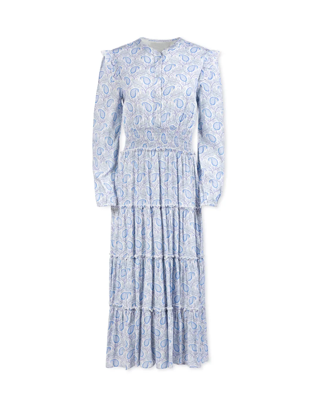 Paisley Printed Tiered Maxi Dress