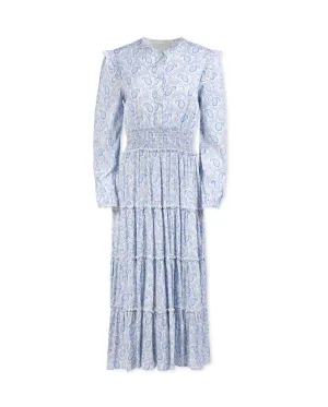 Paisley Printed Tiered Maxi Dress