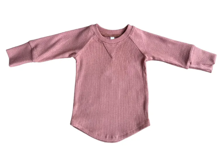 Pale Brick Ribbed Top