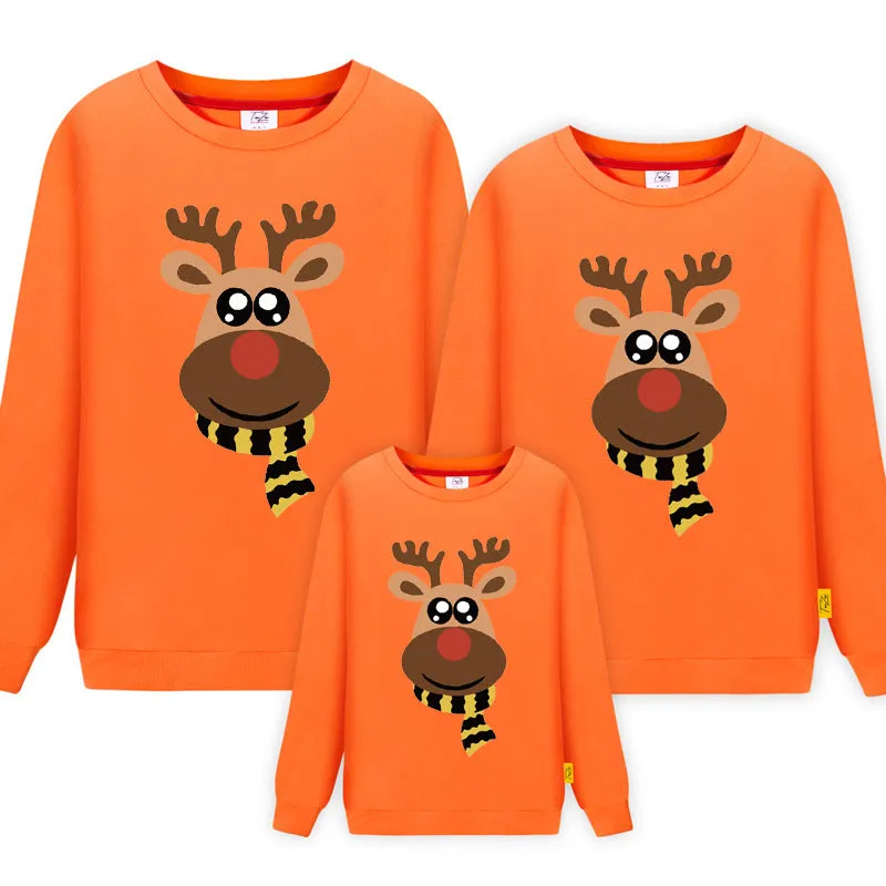 Parent-child Sweater Three-mouth Family Christmas Clothes