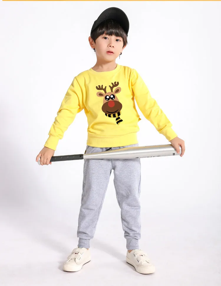 Parent-child Sweater Three-mouth Family Christmas Clothes