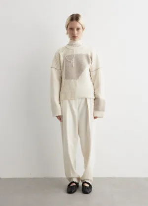 Patchwork Waisted Sweater