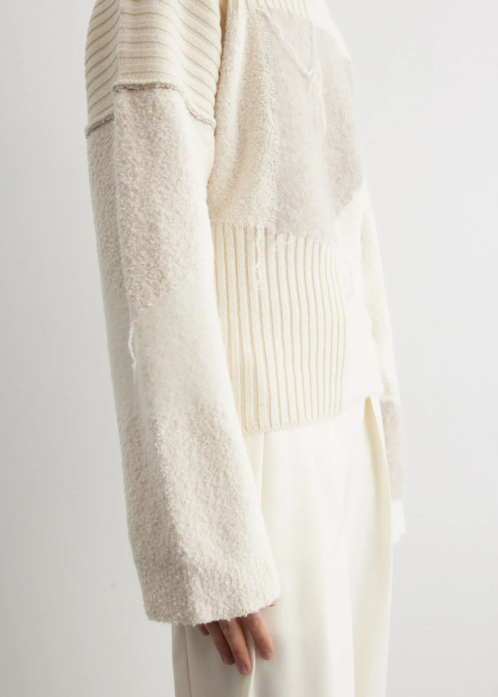 Patchwork Waisted Sweater