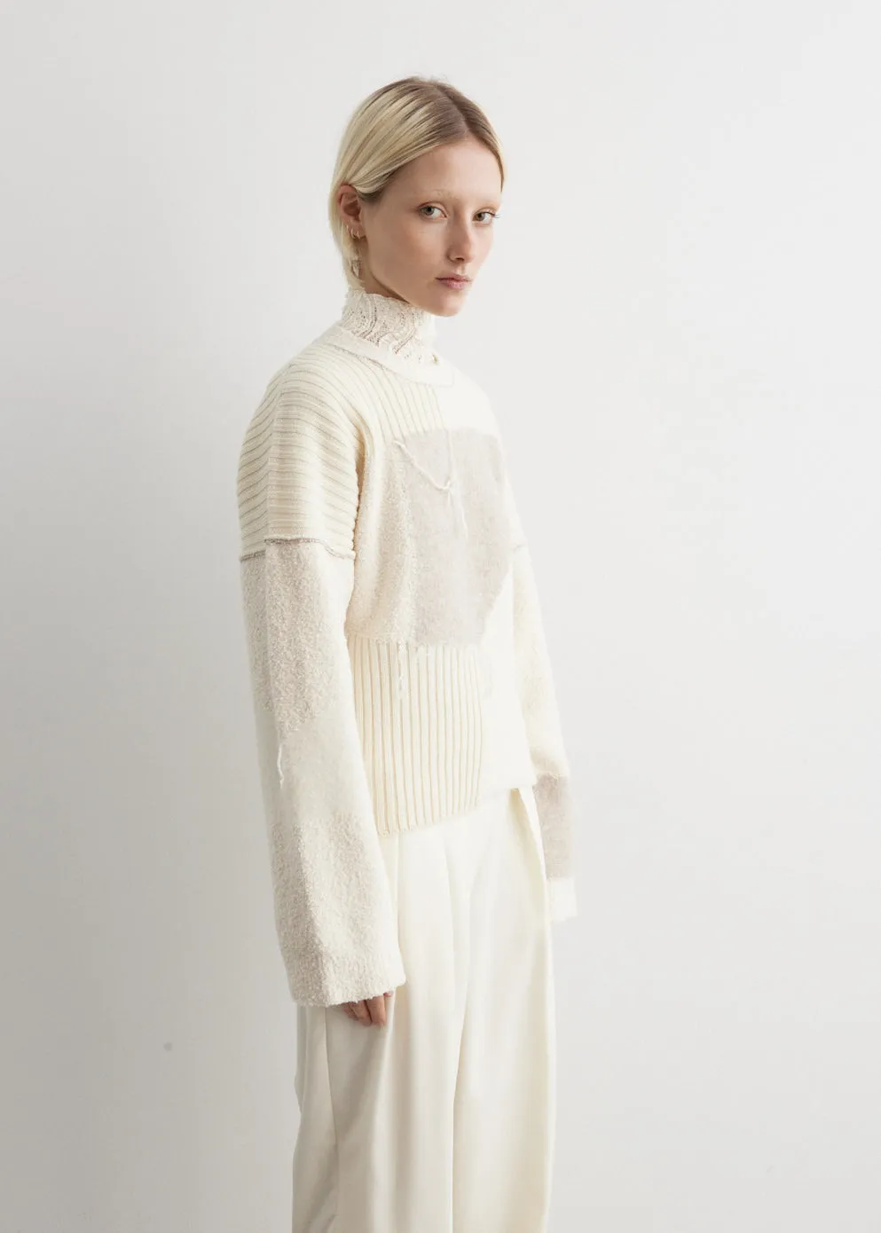 Patchwork Waisted Sweater