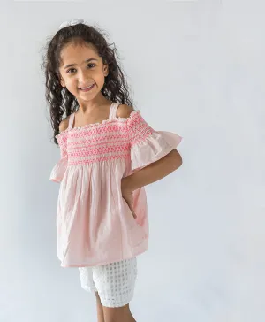 Peach Smock Top