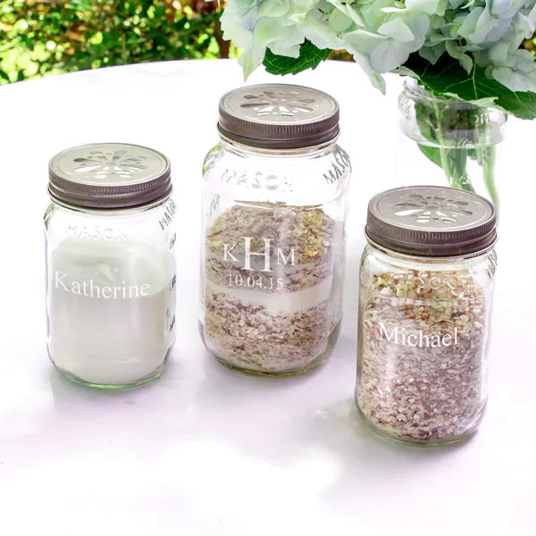 Personalized Mason Jar Sand Ceremony Set