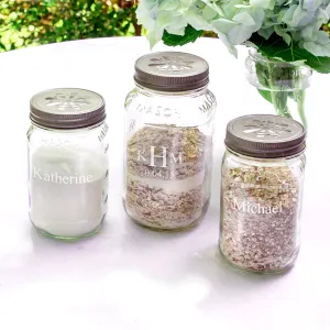 Personalized Mason Jar Sand Ceremony Set