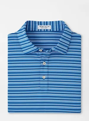 Peter Millar Mens Classic Fit Clifton Performance Jersey Polo - MAKO BLUE