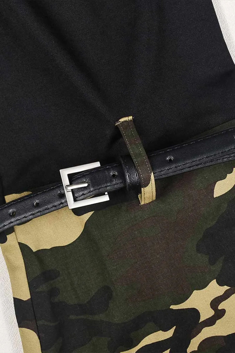 PG608 Fitted Splicing Camouflage Pants