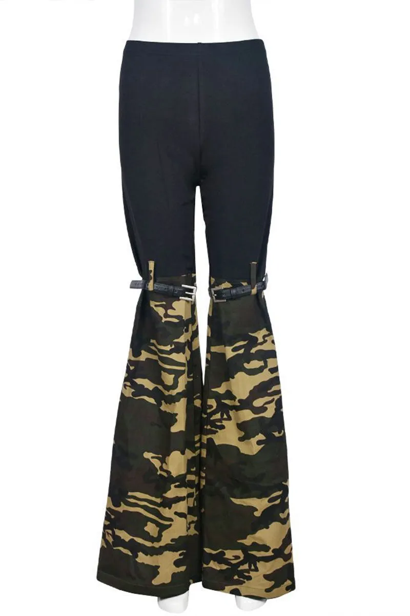 PG608 Fitted Splicing Camouflage Pants