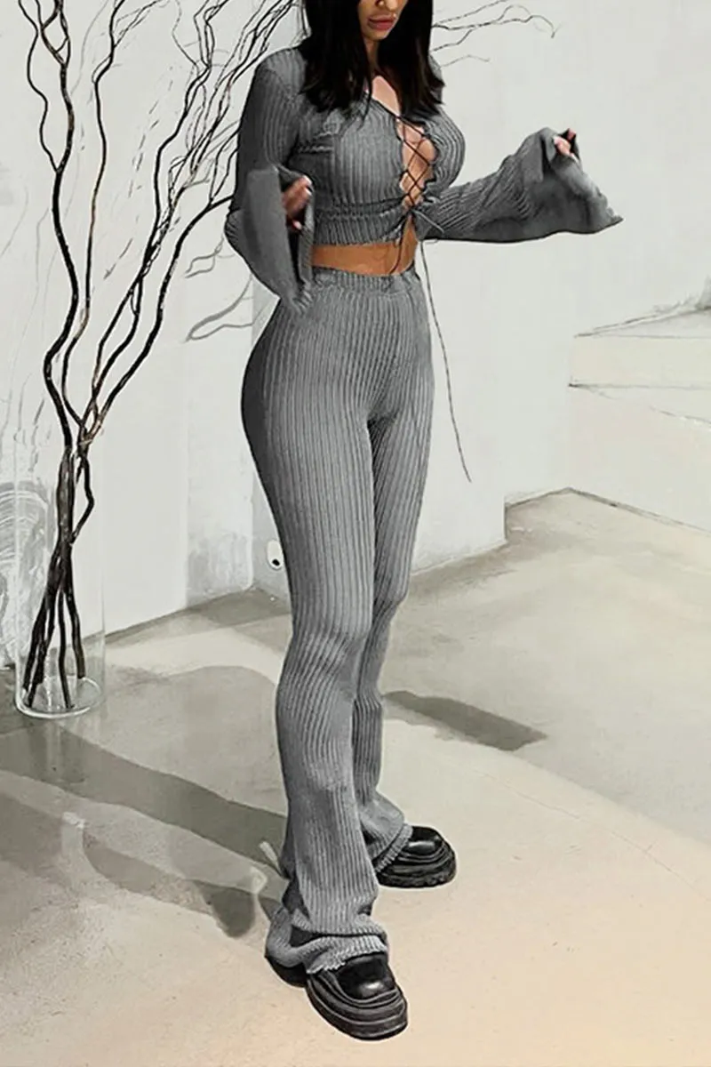PH0255 Sheer Bootcut Long Pants