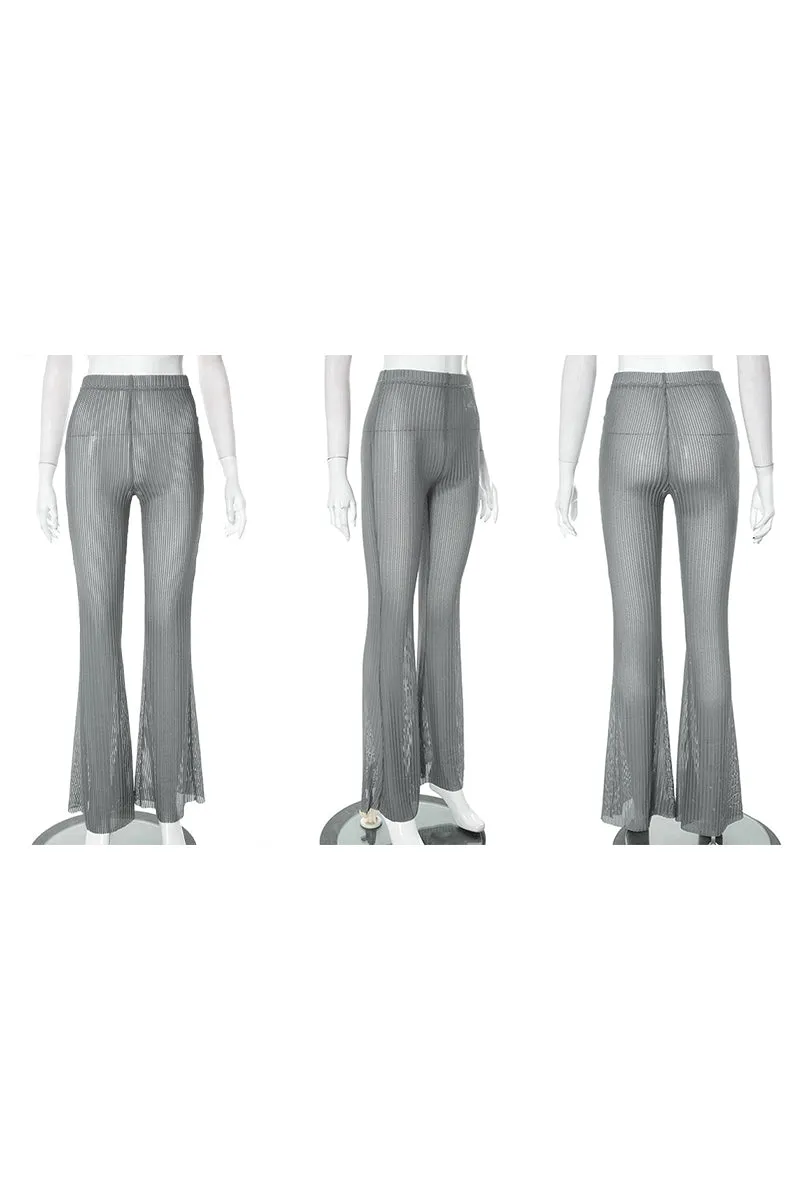 PH0255 Sheer Bootcut Long Pants