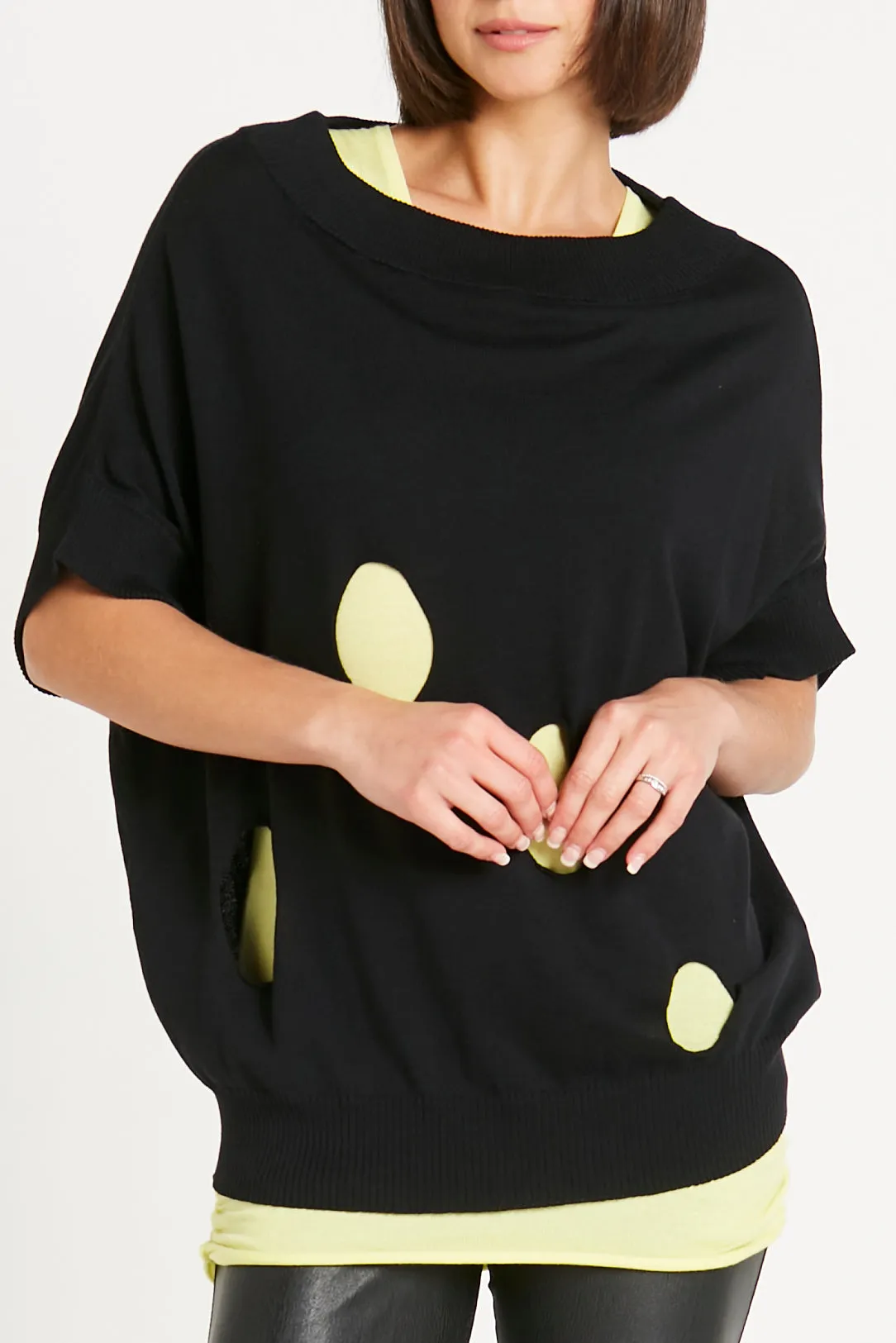 Pima Cotton Round Out Boatneck Sweater