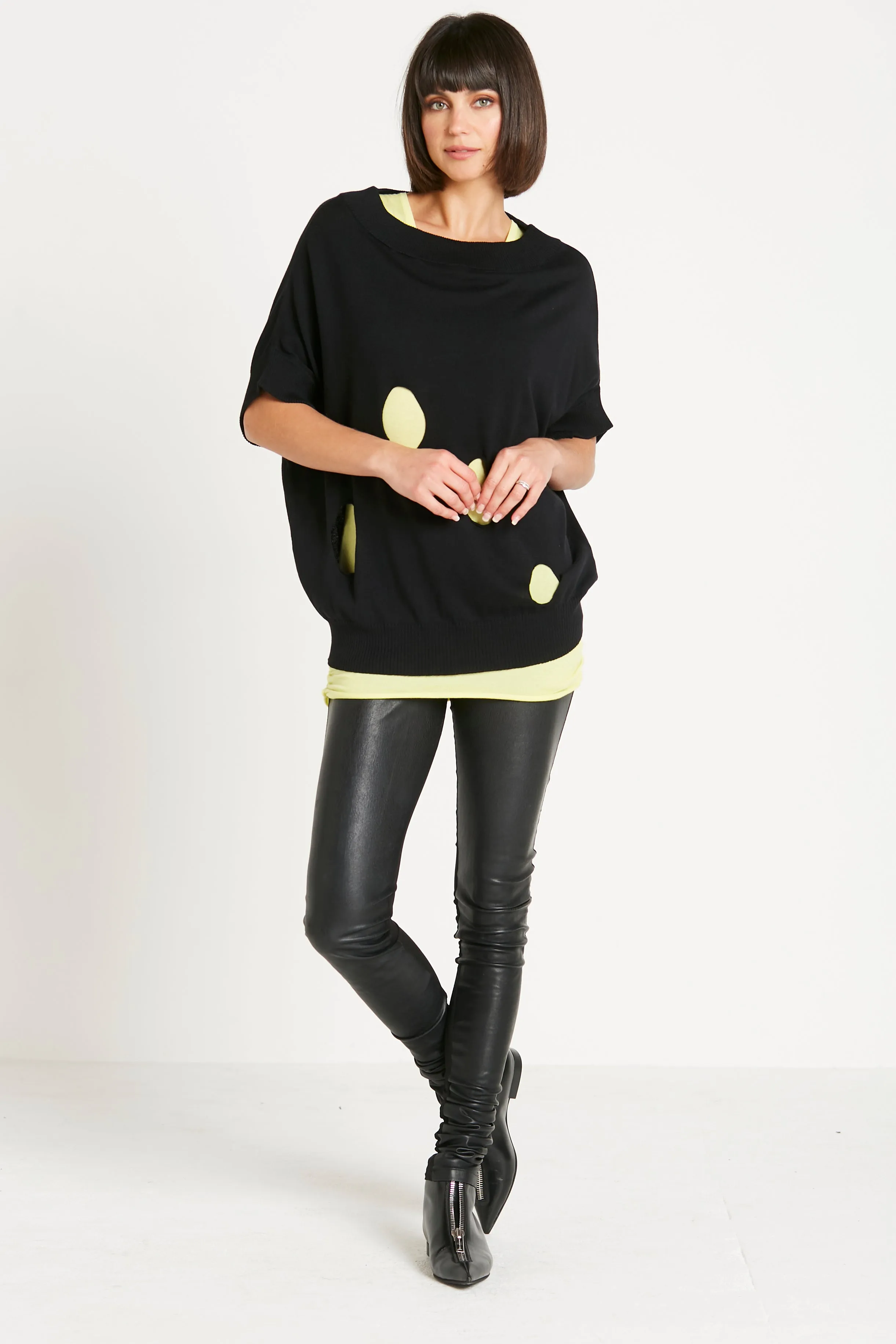 Pima Cotton Round Out Boatneck Sweater