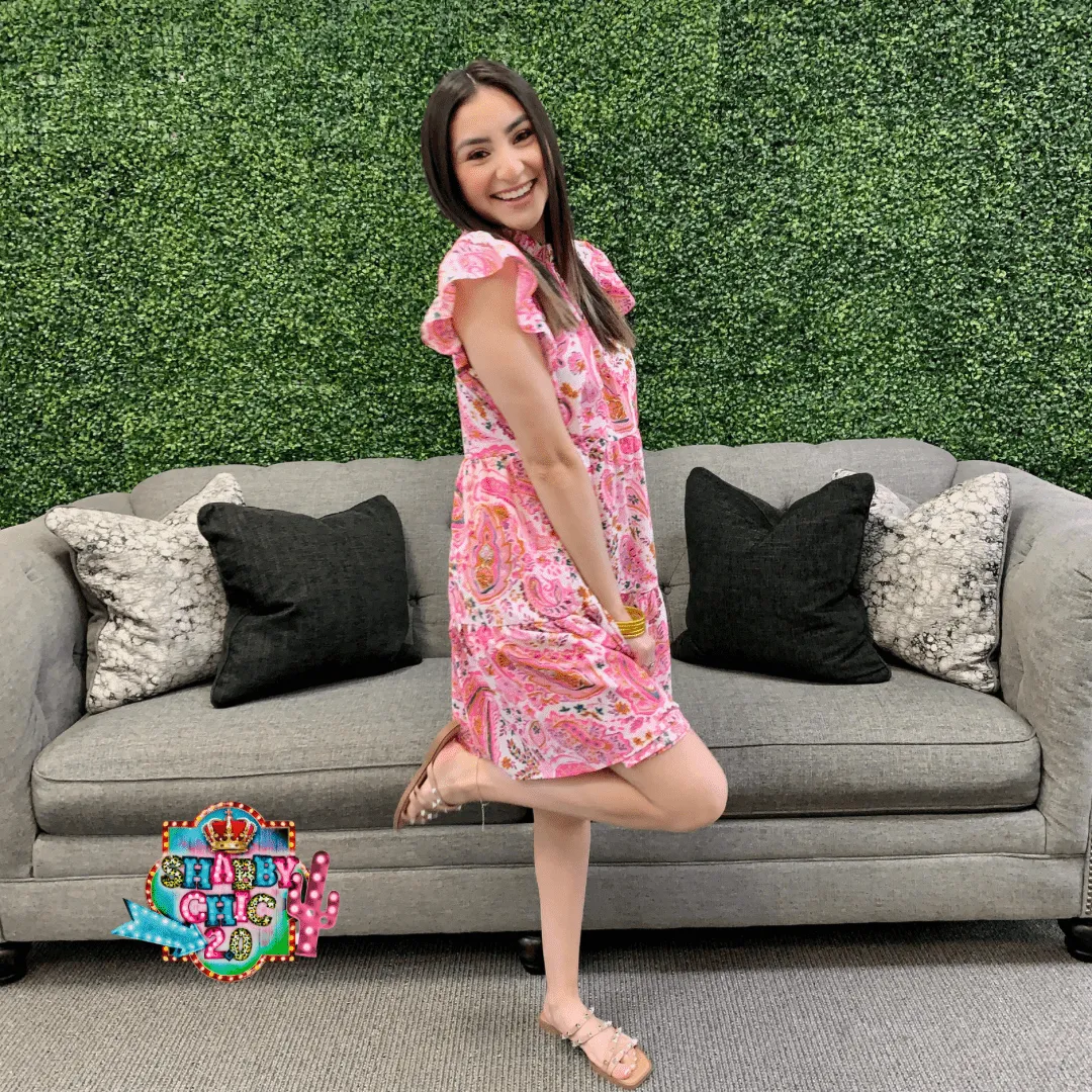 Pink Paisley Dress