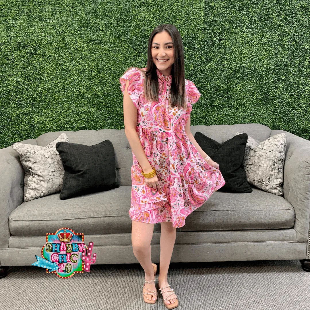 Pink Paisley Dress