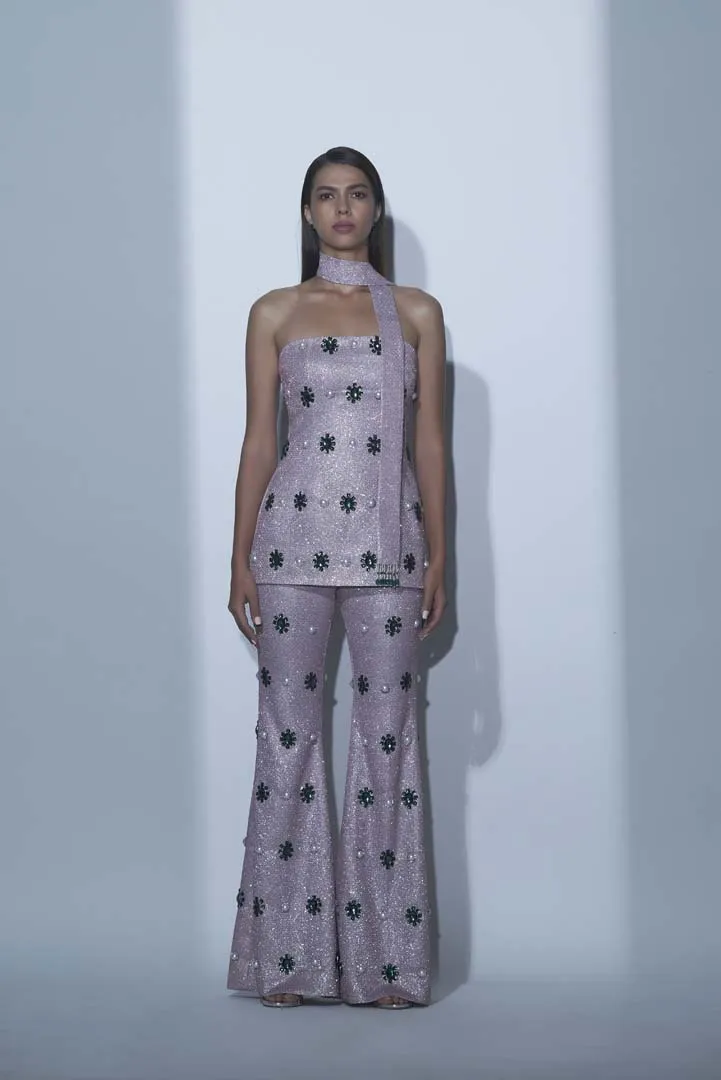 Pink Tube & Pants Set