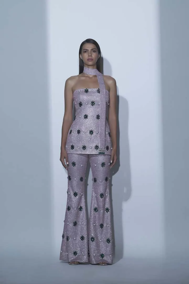 Pink Tube & Pants Set