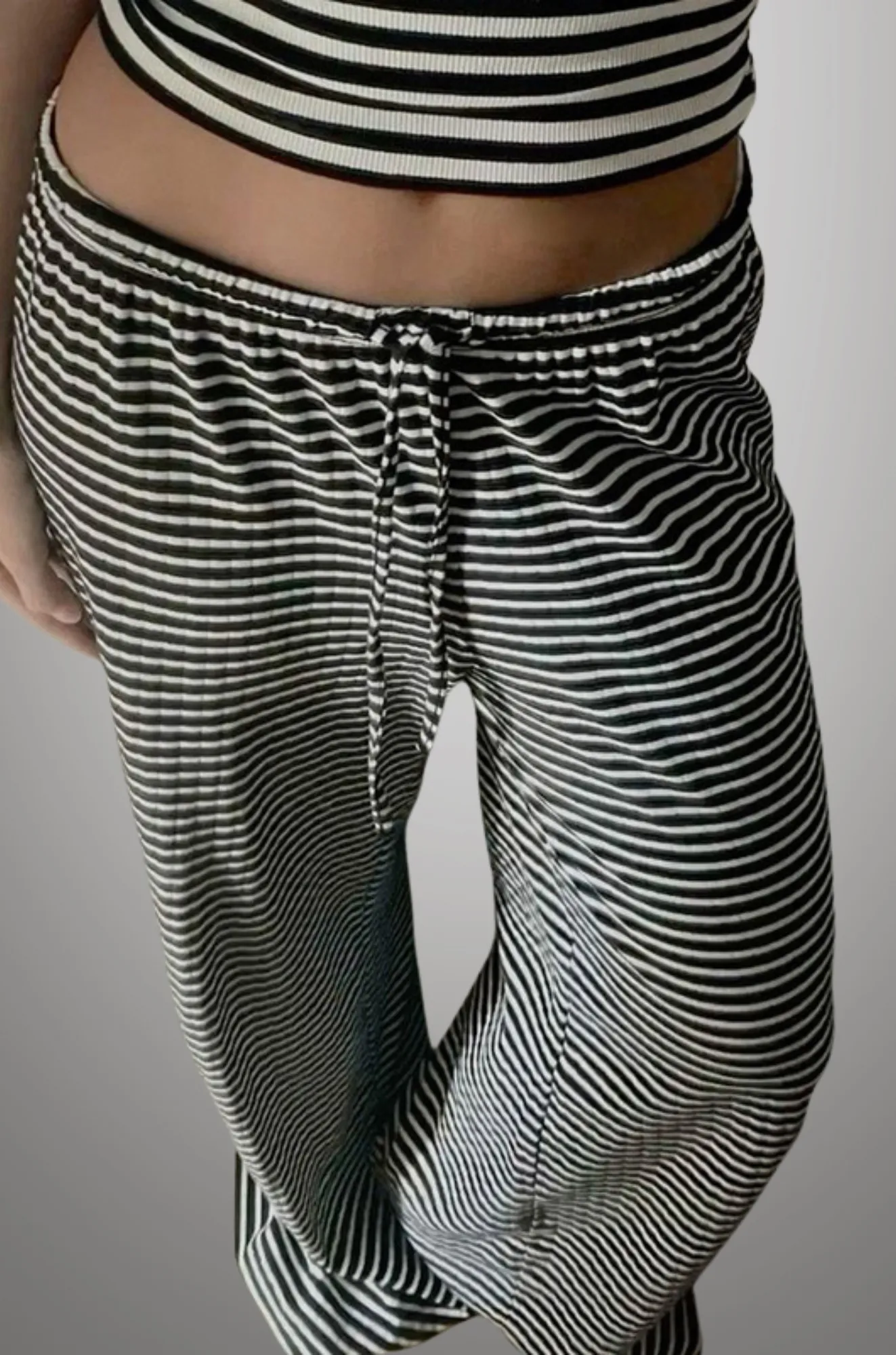 Piper - Soft Striped Lounge Pants for Woman