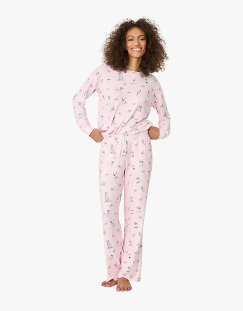P.J Salvage Butterfly Grove Lounge Pants Pink Tint